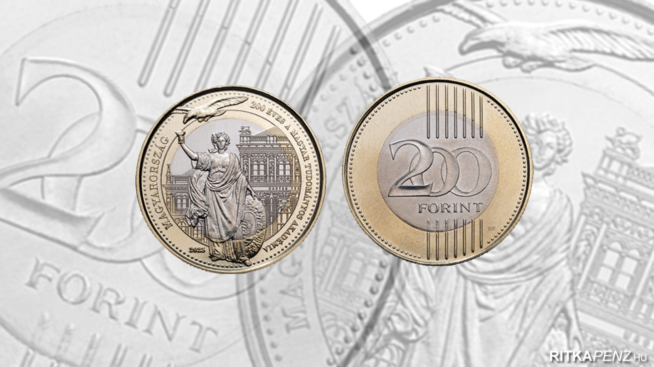 uj 200 forint emlekerme mta magyar tudomanyos akademia 200 eves evfordulo